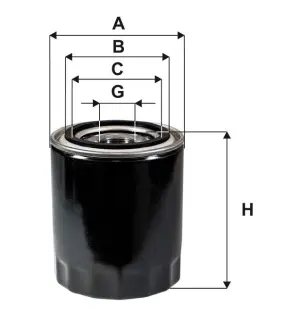 Фільтр масляний Hyundai H-1 97-/H350 15-/Kia Carnival 2.7-2.9 CRDI 01- WIX FILTERS WL7450