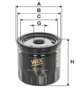 Фільтр масляний Renault Kangoo 1.5dCi 10- WIX FILTERS WL7513