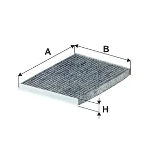 Фільтр салону Nissan Qashqai/X-Trail 07-14 (вугільний) WIX FILTERS WP9351