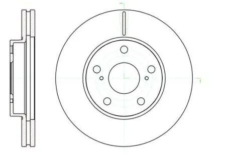 Диск гальмівний передній (кратно 2) (Remsa) Toyota Auris 06>12 (D61043.10) WOKING D6104310