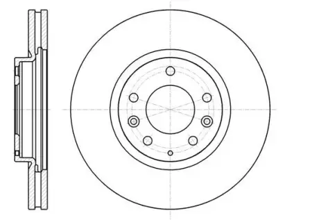 Диск гальмівний передній (кратно 2) (Remsa) Mazda CX-7 I CX-9 I (D61236.10) WOKING D6123610