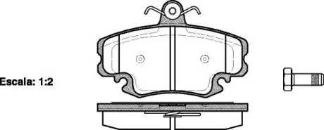 Колодки гальмівні диск. перед. (Remsa) Renault Logan I, Sandero I, Clio II (P0413.20) WOKING P041320