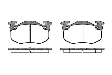 Колодки гальмівні диск. задн. (Remsa) Renault Megane I, Peugeot 306 (P0443.50) WOKING P044350