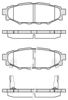 Колодки гальмівні диск. задн. (Remsa) Subaru Forester (sh) 2.0 08-,Subaru Forester (sh) 2.5 08- (P10363.12) WOKING P1036312