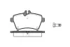Колодки гальмівні диск. перед. (Remsa) MB A-class 04&gt;12, B-class 05&gt;11 Bosch ver. (P10443.00) WOKING P1044300 (фото 1)