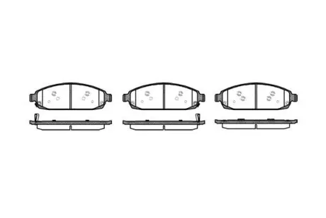 Колодки гальмівні диск. перед. (Remsa) Jeep Grand Cherokee 05>10 (P10733.02) WOKING P1073302
