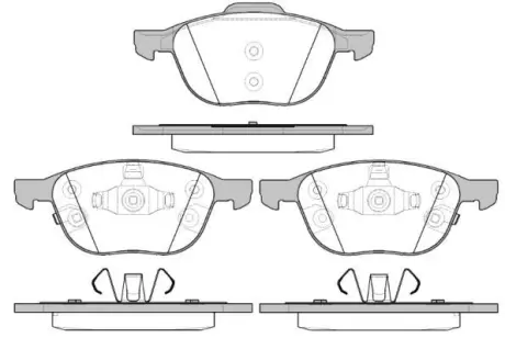 Колодки гальмівні диск. перед. (Remsa) Ford Focus iii Electric 10- (P11823.12) WOKING P1182312