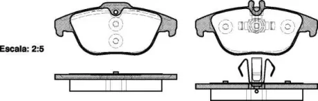 Колодки гальмівні диск. задн. (Remsa) MB C204 (11-) (P12053.00) WOKING P1205300