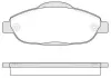 Колодки гальмівні диск. перед. (Remsa) Peugeot 3008 1.6 09-,Peugeot 3008 2.0 09- (P12233.00) WOKING P1223300 (фото 1)