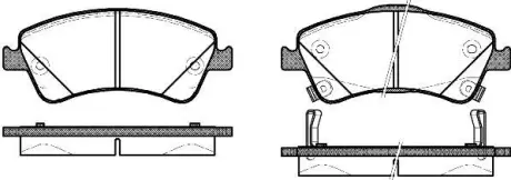 Колодки гальмівні диск. перед. (Remsa) Toyota Corolla Auris 06> 12> / Avensis 08>18 (P12413.02) WOKING P1241302