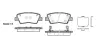 Колодки гальмівні диск. задн. (Remsa) Hyundai Grandeur 2.4 11-,Hyundai Grandeur 3.0 11- (P12623.02) WOKING P1262302 (фото 1)