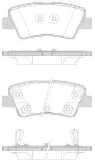 Колодки гальмівні диск. задн. (Remsa) Hyundai Elantra 1.6 10-,Hyundai Elantra 1.8 10- (P12623.42) WOKING P1262342