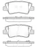 Колодки гальмівні диск. задн. (Remsa) Ssang Yong Korando 10&gt; / Toyota Auris 12&gt; / Hyundai i20 15&gt;, i30 11&gt; 15&gt; Elantra 15&gt; / Sonata 05&gt; / Grandeur 06&gt; (P WOKING P1262352 (фото 1)