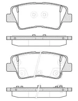 Колодки гальмівні диск. задн. (Remsa) Ssang Yong Korando 10> / Toyota Auris 12> / Hyundai i20 15>, i30 11> 15> Elantra 15> / Sonata 05> / Grandeur 06> (P WOKING P1262352