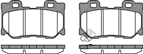 Колодки гальмівні диск. задн. (Remsa) Infiniti Fx 3.0 08-,Infiniti Fx 3.5 02-08 (P12653.01) WOKING P1265301
