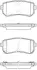 Колодки гальмівні диск. задн. (Remsa) Hyundai Ix20 1.4 10-,Hyundai Ix20 1.6 10- (P13093.42) WOKING P1309342 (фото 1)