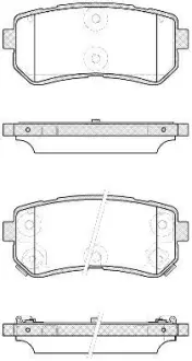 Колодки гальмівні диск. задн. (Remsa) Hyundai Ix20 1.4 10-,Hyundai Ix20 1.6 10- (P13093.42) WOKING P1309342