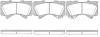Колодки гальмівні диск. перед. (Remsa) Toyota LC200 LC150, Lexus LX570 GX460 (P13713.02) WOKING P1371302 (фото 1)