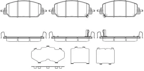 Колодки гальмівні диск. перед. (Remsa) Honda CR-V 2,4i 17> (P14083.22) WOKING P1408322