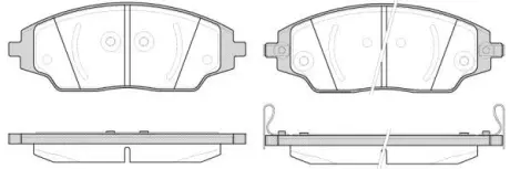 Колодки гальмівні диск. перед. (Remsa) Chevrolet Aveo T300 (P14373.02) WOKING P1437302