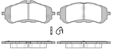 Колодки гальмівні диск. перед. (Remsa) Peugeot 308 ii 1.2 13-,Peugeot 308 ii 1.6 13- (P14593.00) WOKING P1459300