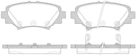 Колодки гальмівні диск. задн. (Remsa) Mazda 3 1.5 13-,Mazda 3 2.0 13-,Mazda 3 2.2 13- (P14703.02) WOKING P1470302