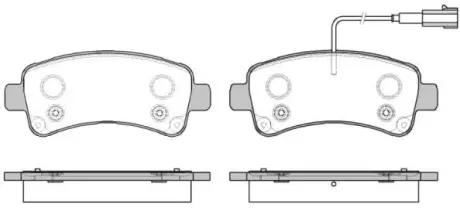 Колодки гальмівні диск. задн. (Remsa) PSA Boxer Jumper Ducato 06> 11> 15> (P14883.02) WOKING P1488302