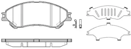 Колодки гальмівні диск. перед. (Remsa) Suzuki SX4 S-Cross (13-), Vitara (15-) (P14893.02) WOKING P1489302