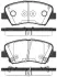 Колодки гальмівні диск. перед. (Remsa) Hyundai Elantra 1.6 10-,Hyundai I30 1.4 11- (P15123.32) WOKING P1512332 (фото 1)