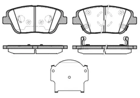 Колодки гальмівні диск. перед. (Remsa) Hyundai Nf v 2.0 05-10,Kia Optima 1.7 10- (P15233.02) WOKING P1523302