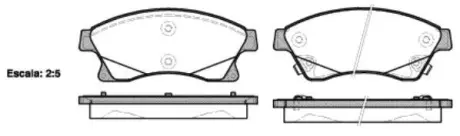 Колодки гальмівні диск. перед. (Remsa) Chevrolet Aveo III Cruze / Opel Astra J (P15313.12) WOKING P1531312