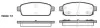 Колодки гальмівні диск. задн. (Remsa) Chevrolet Cruze I, Orlando, Trax I, Opel Astra J, Zafira C, Mokka A (P15323.02) WOKING P1532302 (фото 1)
