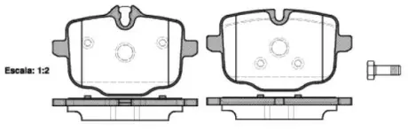 Колодки гальмівні диск. задн. (Remsa) BMW 5F10 5G30 7G11 (P15333.00) WOKING P1533300