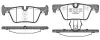 Колодки гальмівні диск. задн. (Remsa) BMW 3F30 1F20 (P15763.00) WOKING P1576300 (фото 1)