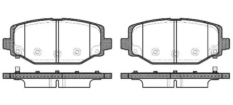 Колодки гальмівні диск. задн. (Remsa) Dodge Journey 08>12 (P15833.04) WOKING P1583304
