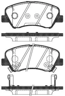 Колодки гальмівні диск. перед. (Remsa) Hyundai Accent (10-), i20 (14-), Kia Rio (11-) (17-) (P15883.02) WOKING P1588302