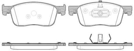 Колодки гальмівні диск. перед. (Remsa) Peugeot Expert III (16-),Citroen Jumpy III (16-), Opel Vivaro C (19-) (P16193.00) WOKING P1619300