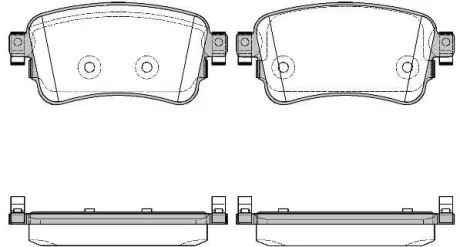 Колодки гальмівні диск. задн. (Remsa) PSA Expert Jumpy 16> / Opel Vivaro 19> / Toyota Proace 18> (P16203.00) WOKING P1620300