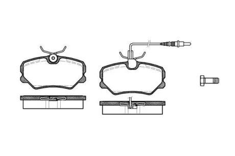 Гальмівні колодки пер. 405 (92-99) (Girling) WOKING P3623.02