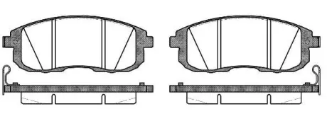 Колодки гальмівні диск. перед. (Remsa) Nissan Cube 1.5 07-,Nissan Cube 1.6 07- (P3933.14) WOKING P393314