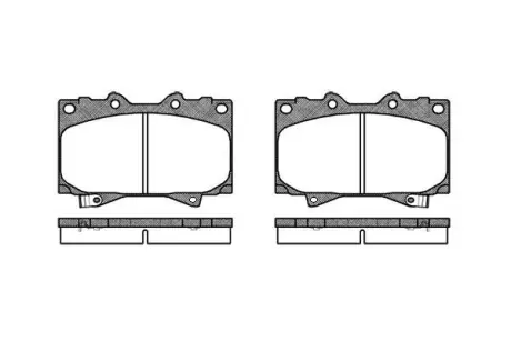 Колодки гальмівні диск. перед. (Remsa) Land Cruiser Prado (_J15_) (09-)/Mitsubishi Pajero IV (09-) (P6073.04) WOKING P607304