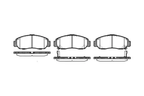 Колодки гальмівні диск. перед. (Remsa) Honda Civic 00> 05> 12> / Hyundai Matrix 01>, Santa fe 2,7i 01> / Nissan X-trail 2,5i 01> (P6473.12) WOKING P647312