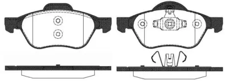 Колодки гальмівні диск. перед. (Remsa) Renault Megane II, Scenic II (P8623.10) WOKING P862310