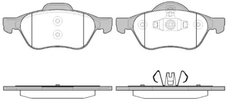 Колодки гальмівні диск. перед. (Remsa) Renault Laguna 1.5 08- (P8623.40) WOKING P862340
