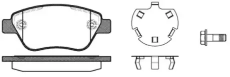 Колодки гальмівні диск. перед. (Remsa) Opel Corsa D / Fiat Doblo 01>10 (P9583.30) WOKING P958330
