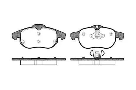 Колодки гальмівні диск. перед. (Remsa) opel Vectra C (P9883.00) WOKING P988300