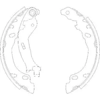 Колодки гальмівні бараб. задн. (Remsa) Fiat 500 07> Panda 03> / Bosch ver. (Z4158.00) WOKING Z415800