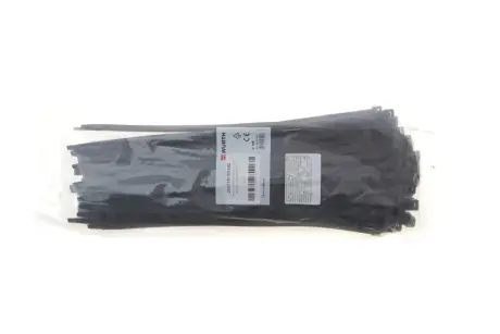 Хомут пластмасовий чорний 7,8x360, упаковка 100шт. WURTH 0502181УП100