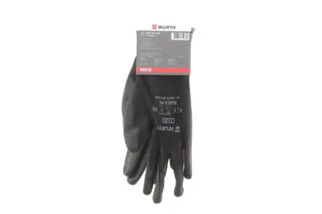Перчатки с полиуретановым покрытием (XS) Black PU RED LINE WURTH 0899402406