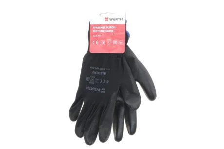 Рукавиці захисні Black PU, пара, розмір 8 (арт. 08) WURTH 0899402408